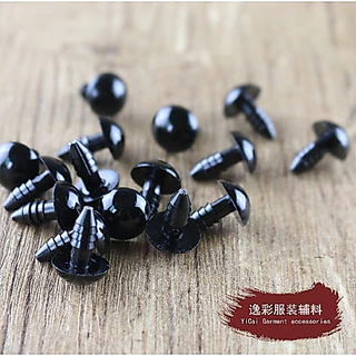 (พร้อมส่ง)ตาตุ๊กตา ตาตุ๊กตาแบบน็อต ตาตุ๊กตาแบบเสียบ สี ดำ 12 ขนาด