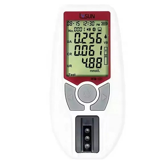 Vet Clinic เครื่องวิเคราะห์น้ําตาลในเลือดเคมีแห้ง Kidney Creatinine Analyzer Urea & Uric Acid Test D