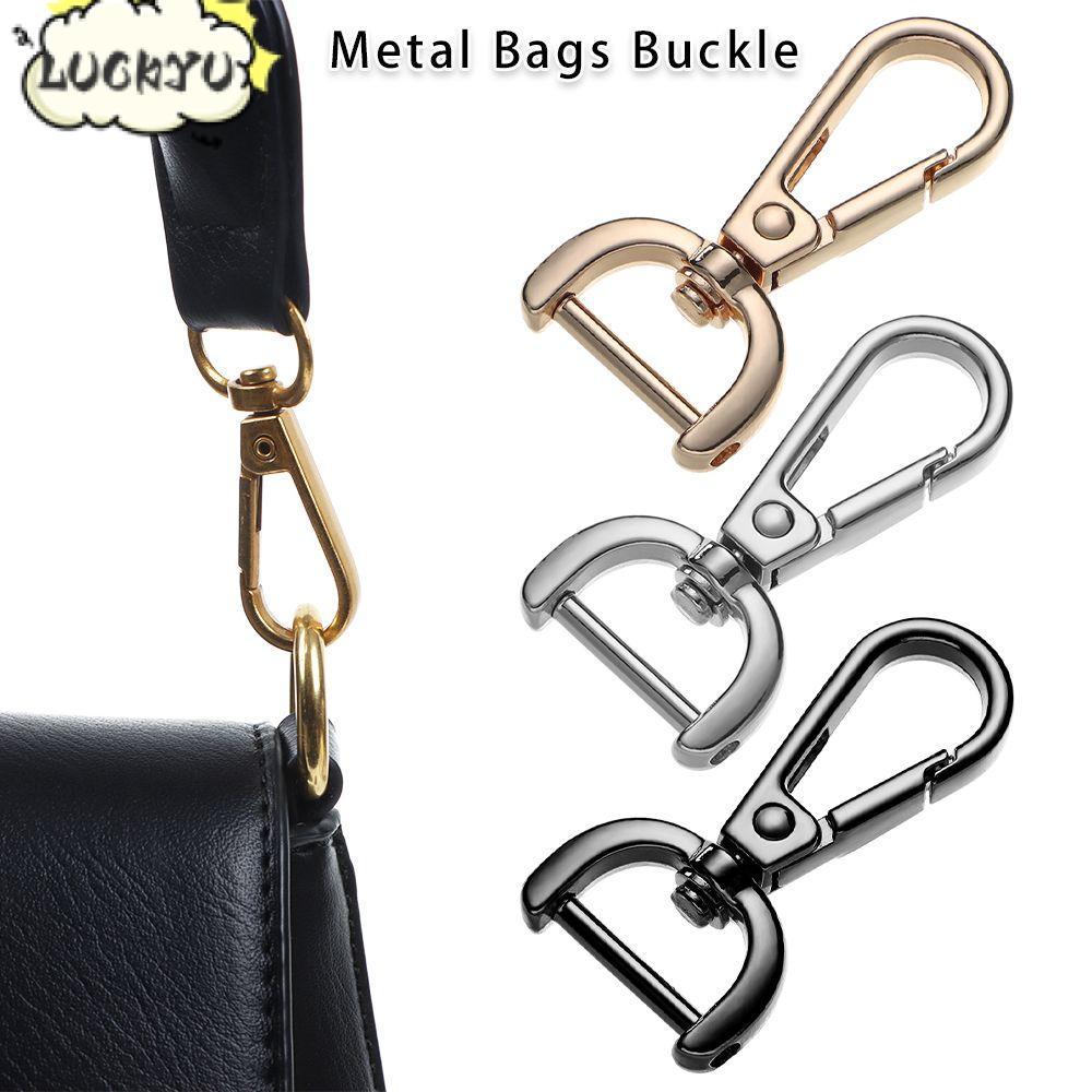 LUCKYU สกรูหัวเข็มขัดโลหะ DIY KeyChain เข็มขัดจับคอ Carabiner Snap แยกแหวนที่ถอดออกได้ Snap Hook