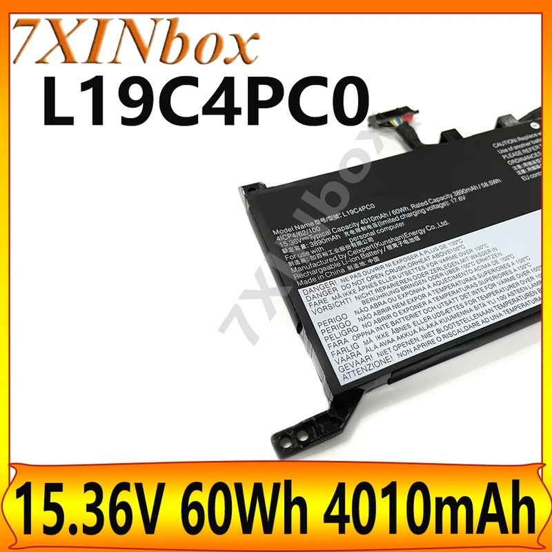 7XINbox L19C4PC0 L19M4PC0 L19L4PC0 15.36V 60Wh 4010mAh แบตเตอรี่แล็ปท็อปสําหรับ Lenovo Legion 5 15/1