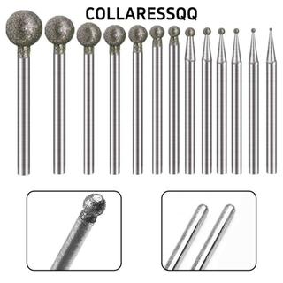 COLLARESSQQ 5 ชิ้นไฟฟ้าเครื่องบดอะไหล่,รอบ 2.35 มม.Shank เพชรบดหัว,แกะสลักเครื่องมือ Carve Precision 0.5 มม.-8 มม. Burring ขัดเจาะ Bit