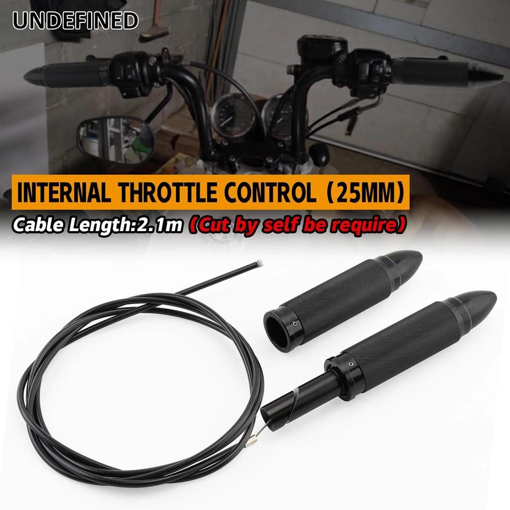 nรถจักรยานยนต์ภายในคันเร่ง 1 "25mm 7/8" 22mm Hand Grips Handle Bar สําหรับ Harley Triumph BSA Yamaha