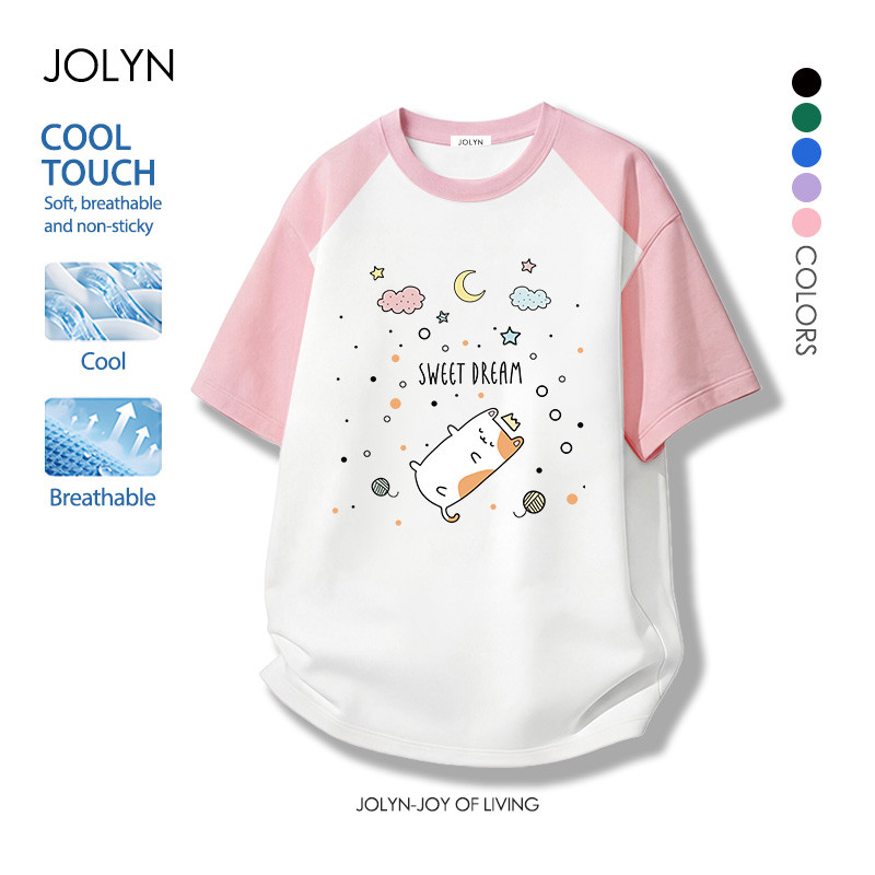 เสื้อยืดแขนสั้น สบายและนุ่ม ตัดเย็บดี ไม่ร้อน ฤดูร้อน รูปที่ 4