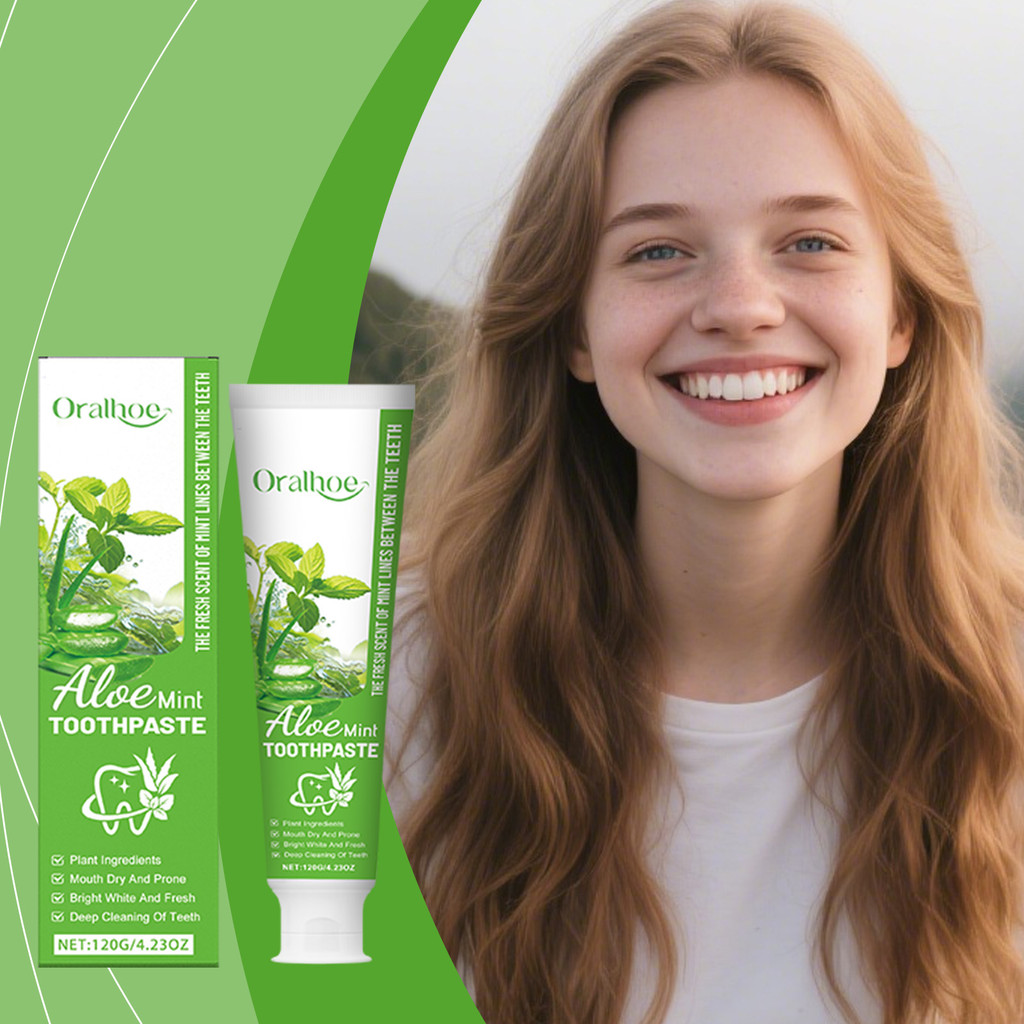 ยาสีฟันว่านหางจระเข้มิ้นต์ Gentle Care ทําความสะอาดฟันคราบฟันฟันสีเหลืองกลิ่น Fresh Care สําหรับ T
