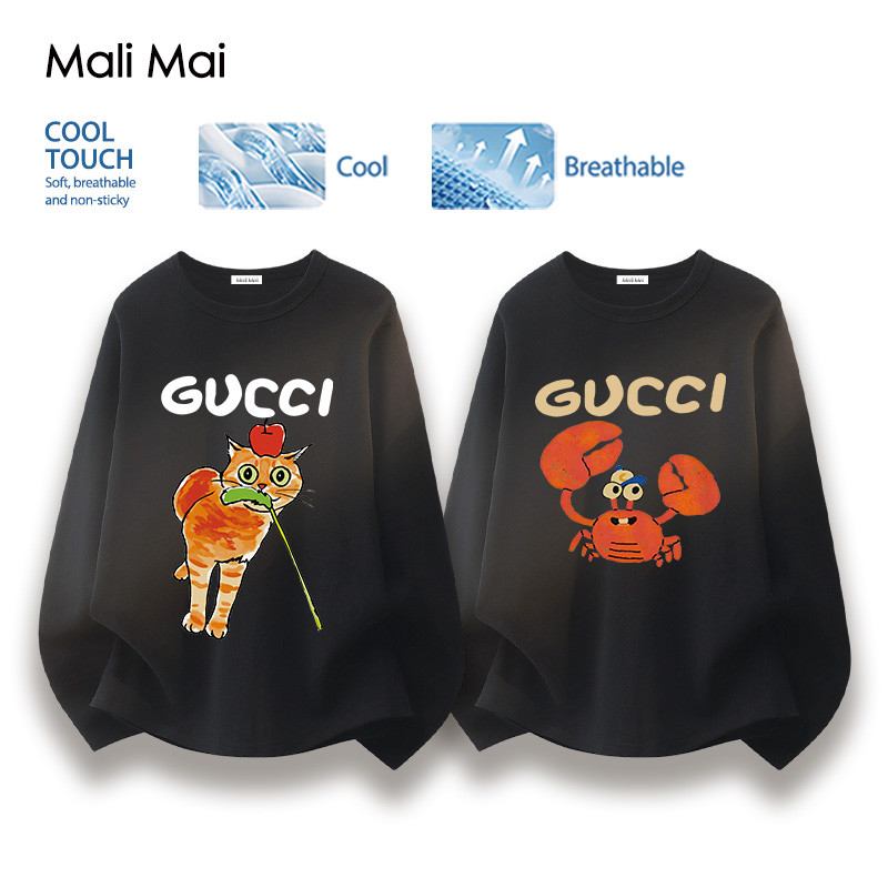 เสื้อยืดคอกลมแขนยาว ระบายอากาศได้ดี ไซซ์ S - 3XL ดีไซน์เท่ๆ ไม่ย้วย ไม่ต้องรีด (ส่งเร็ว จัดส่งจากไทย)