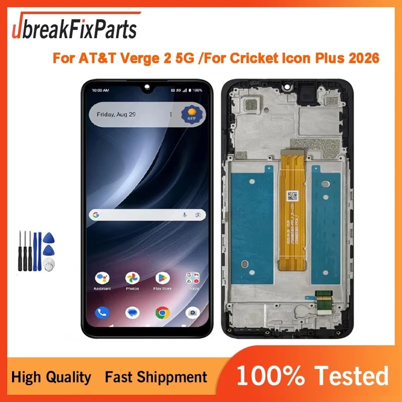 ใหม่สําหรับ AT & T Verge 2 5G SN333A/สําหรับคริกเก็ตไอคอน Plus 2026 SN333C จอแสดงผล LCD Touch Screen