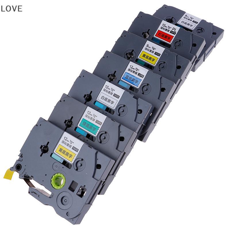 [JJCW] เทปฉลาก 12 มม. 9 มม. TZ-231 PT-E100B D210 สําหรับเครื่องพิมพ์ Brother P-touch