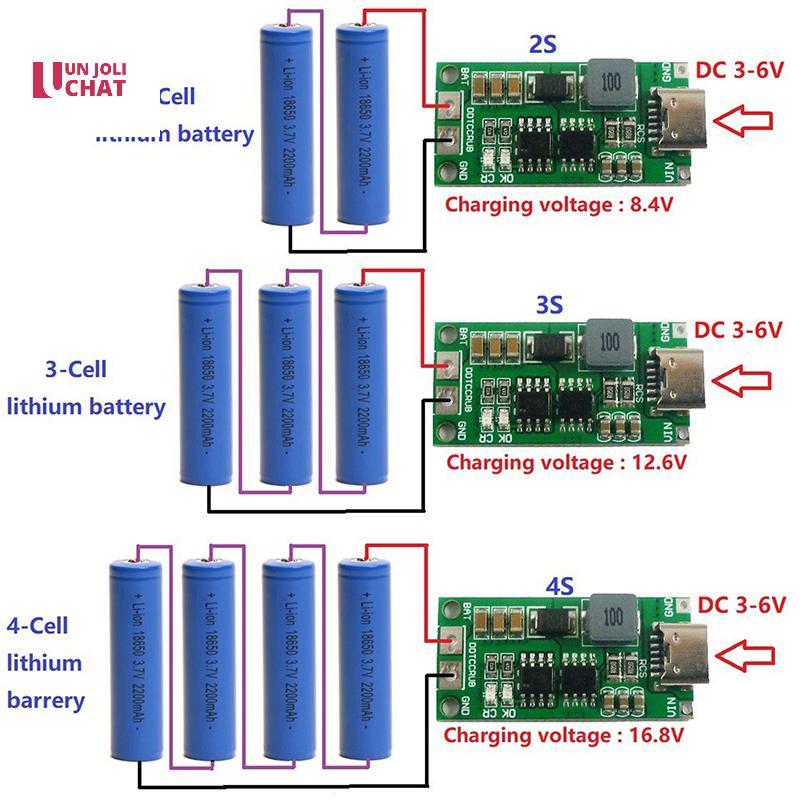 ดี 2S 3S 4S 1-4A Booster โมดูลแบตเตอรี่ลิเธียมโพลิเมอร์โมดูลชาร์จแบตเตอรี่ Step-Up Boost LiPo Polymer Li-Ion Charger ได้ดี