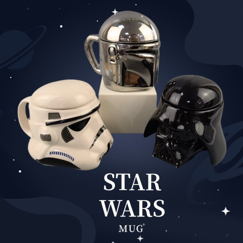 Star Wars Star Wars Rebels แก้ว Black Warrior White Star Wars The Mandalorian ถ้วยน้ํา
