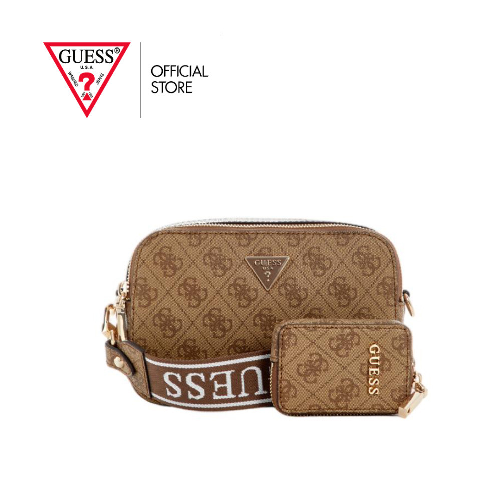 GUESS กระเป๋า รุ่น SG869113 LATONA II CAMERA CROSSBODY สีน้ำตาล
