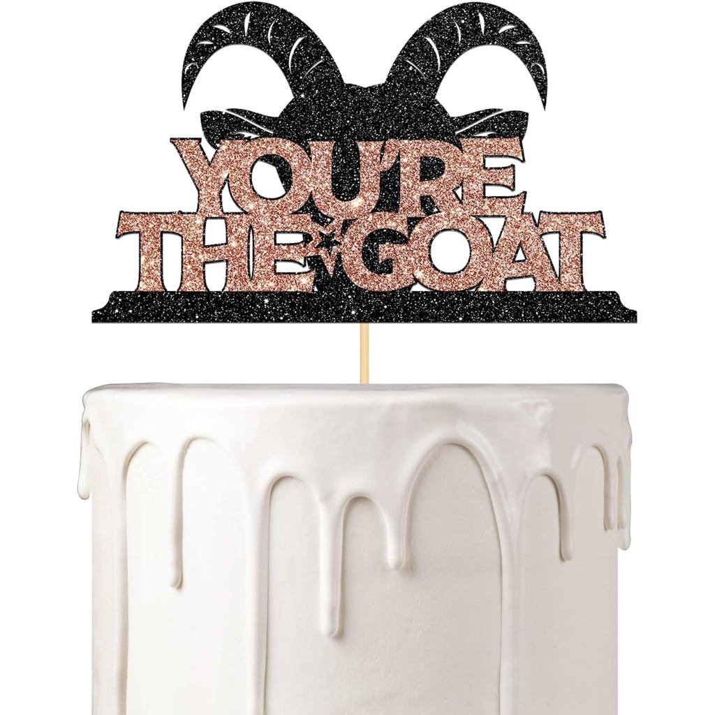 Youre The Goat Cake Topper, Greatest of All Time Graduation หรือสุขสันต์วันเกิดหรืออุปกรณ์ตกแต่งเกษี