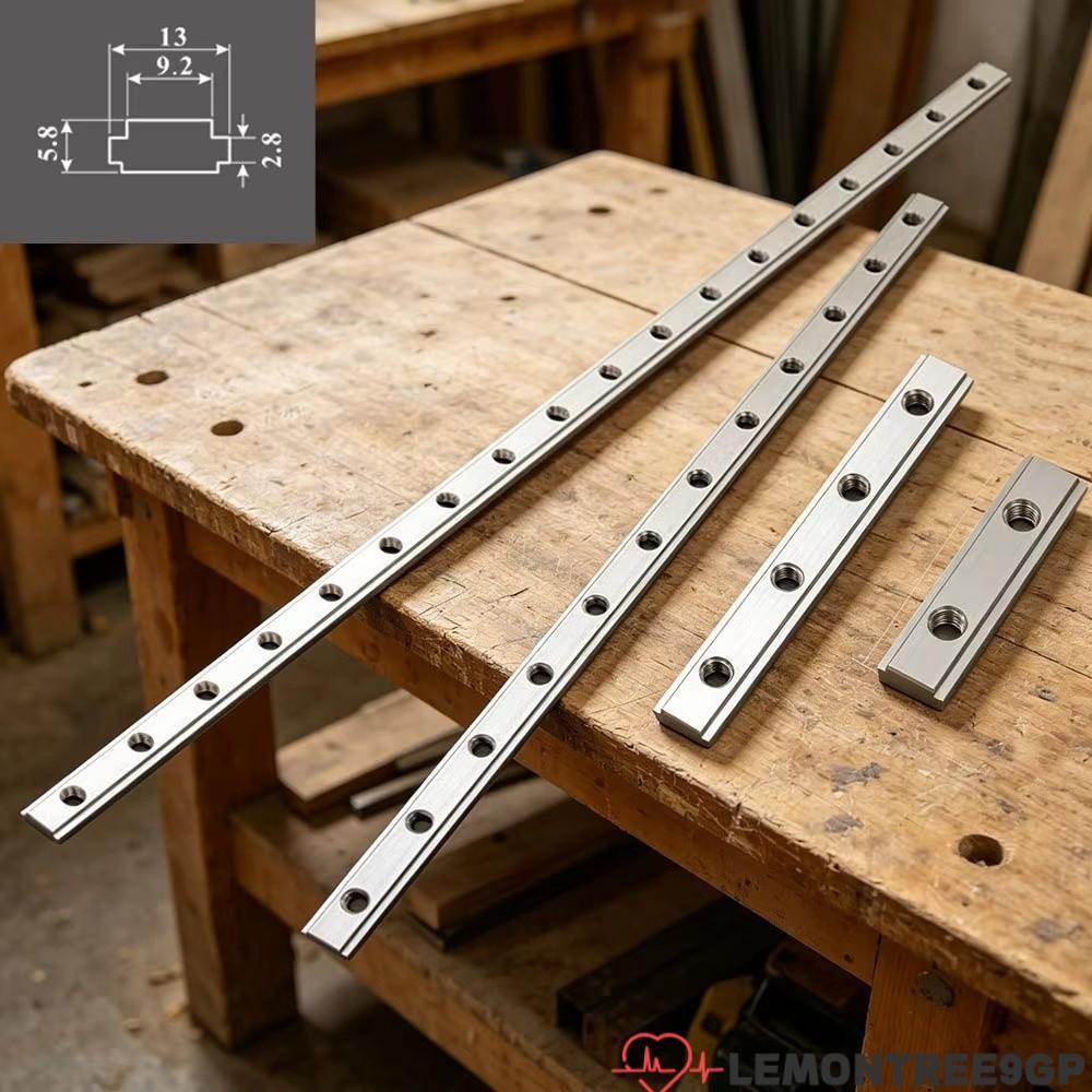 LEMONTREE9GP Miter Track Jig, M6 Double Groove Fixture T-Slot Guide Rail, Precision 19 T-Slot อลูมิเ