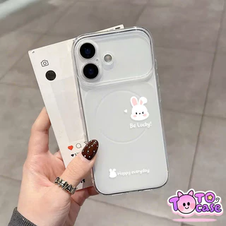 เคสการ์ตูนกระต่ายขาวสีชมพูไล่เฉด เหมาะกับ IPhone 17 16 14 15 13 12 11 Pro Max 16 15 14 Plus Air 16 13 12 Pro เคสTPU