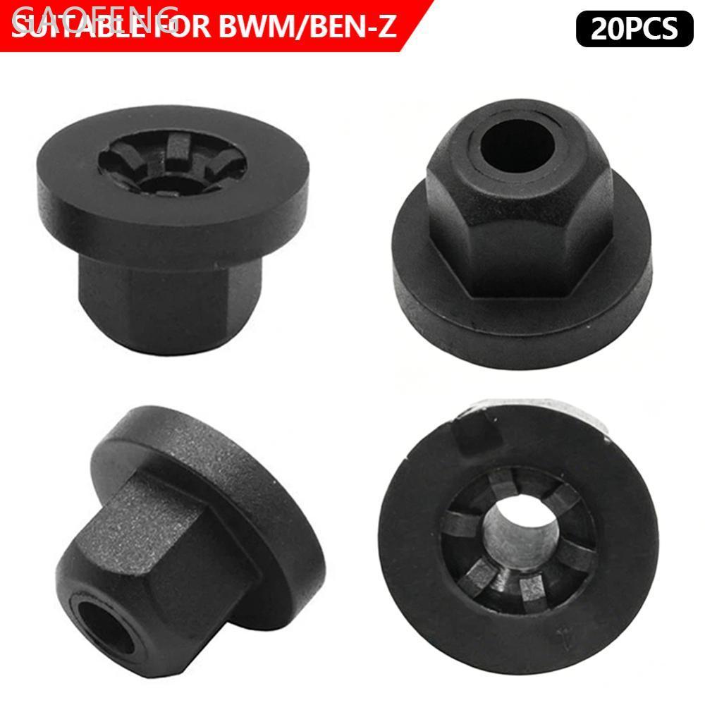 GAOFENG 20 ชิ้นรถภายนอก Body Nut คลิปหน้าแปลนไนลอน Nut 10 มิลลิเมตร Hex Fit สําหรับ BMW Mercedes 003