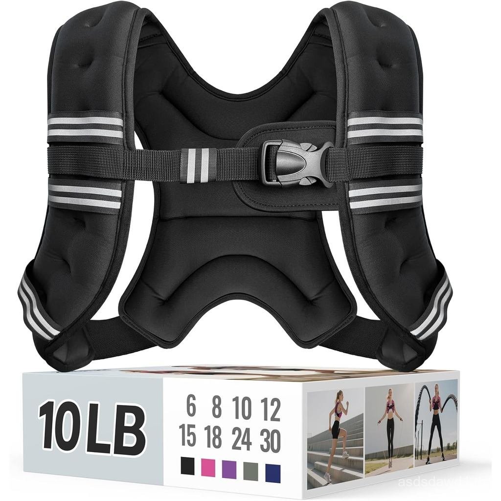 Zeerun Load-Bearing Vest, 6lbs/8lbs/10lbs/12lbs/15lbs/18lbs/20lbs/24/30lbs,เหมาะสําหรับผู้ชายผู้หญิง