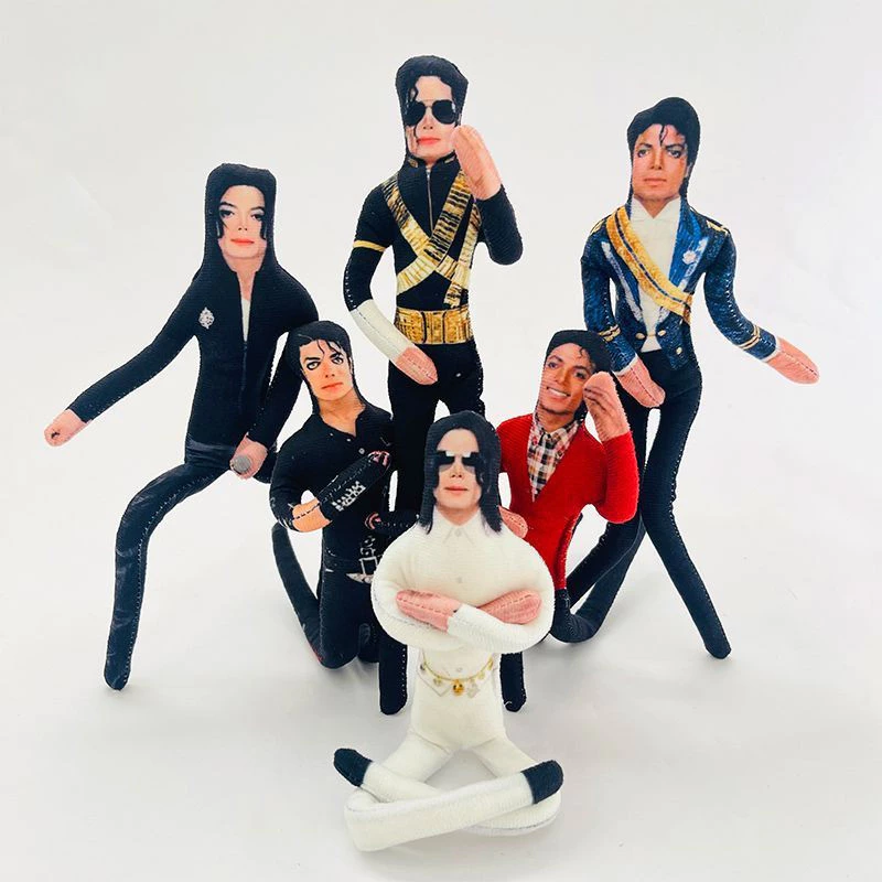 Michael Jackson Abstract Poseable Doll PP Soft Cotton Plush Ornament MJ ของขวัญของที่ระลึกวันเกิดตลก