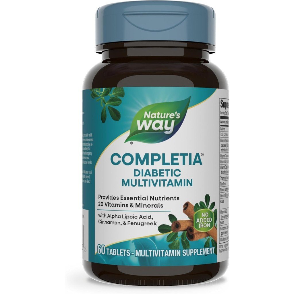Natures Way Completia วิตามินครบวงจร ออกแบบมาเป็นพิเศษสําหรับโรคเบาหวาน ให้สารอาหารที่จําเป็น บรรจุ 