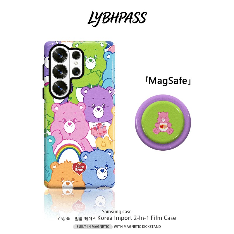 เคสซัมซุง+แม่เหล็ก Griptok MagSafe การ์ตูน น่ารัก ลายหมี สายรุ้ง 2ชั้น เคส Samsung galaxy s20/s21/s2