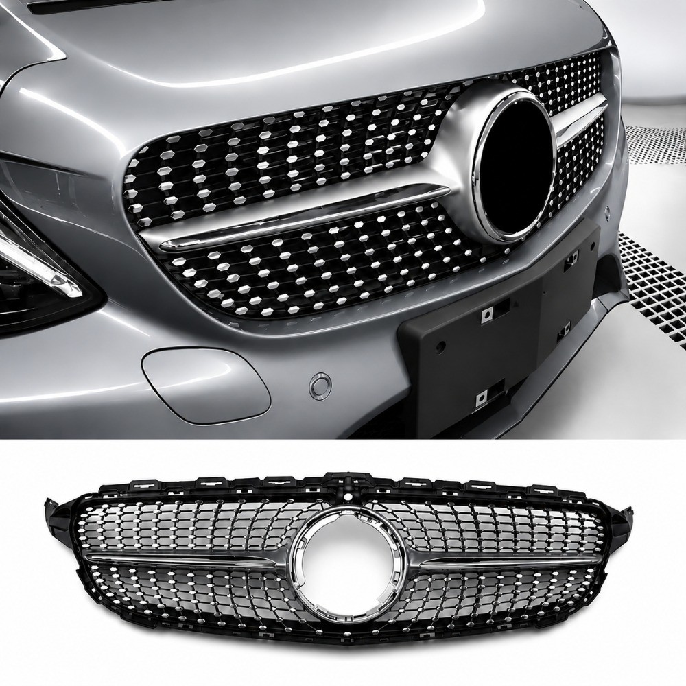 ตะแกรงหน้าสําหรับ Mercedes-Benz C-Class W205 C205 A205 C180 C200 C250 C260 C300 2019-2022