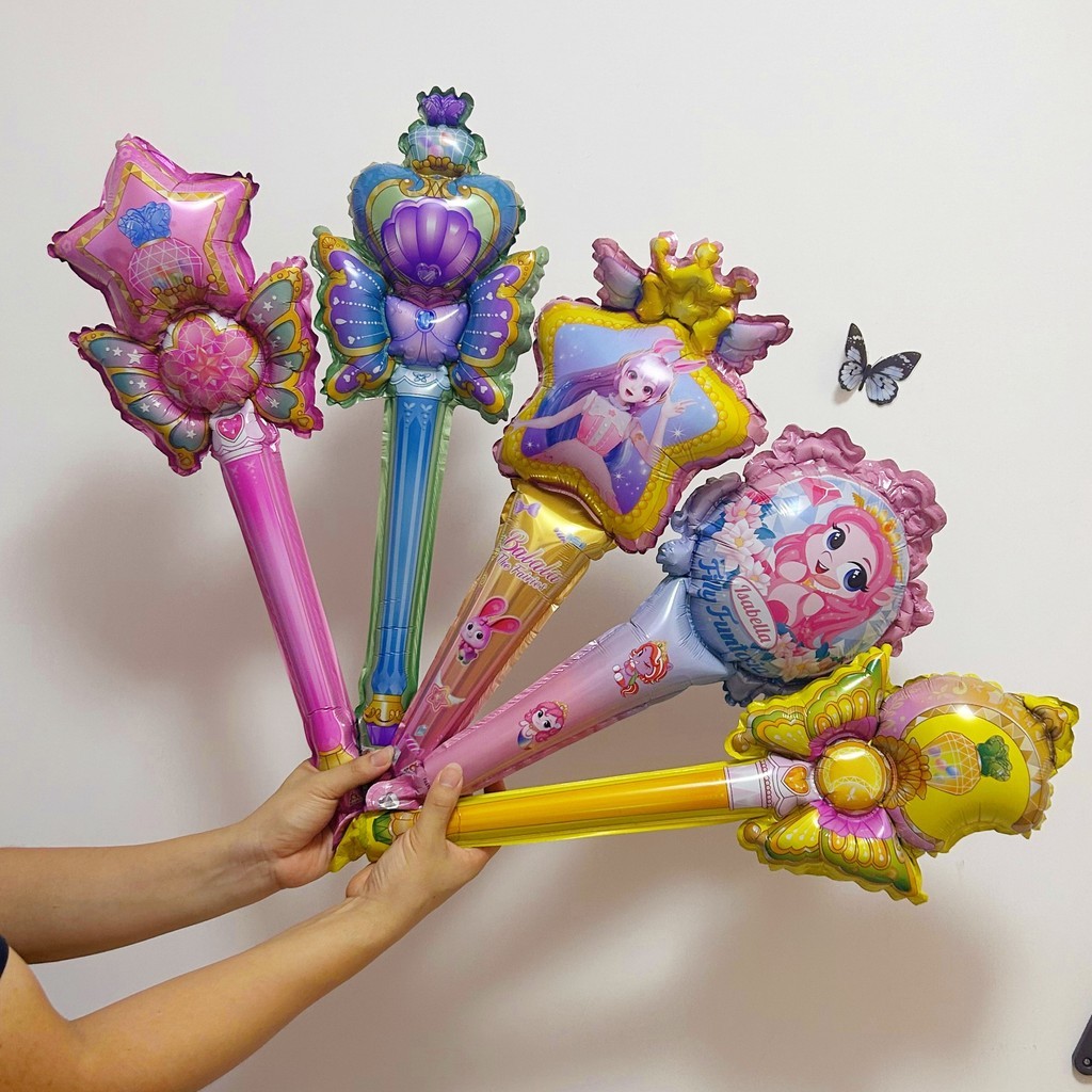 [10 ชิ้น] Balala Little Magic Fairy Handheld Wand Magic Wand บอลลูนโรงเรียนอนุบาลห้างสรรพสินค้าเด็กเจ้าหญิงวันเกิดรางวัลของขวัญเล็กๆ