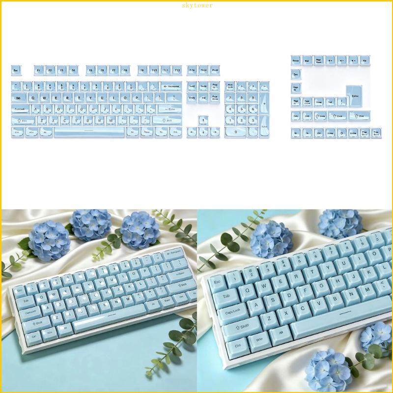 ST พิมพ์คริสตัล Jellys Keycaps สําหรับคีย์บอร์ดแบบกลไก 132 คีย์ MDA ชุด