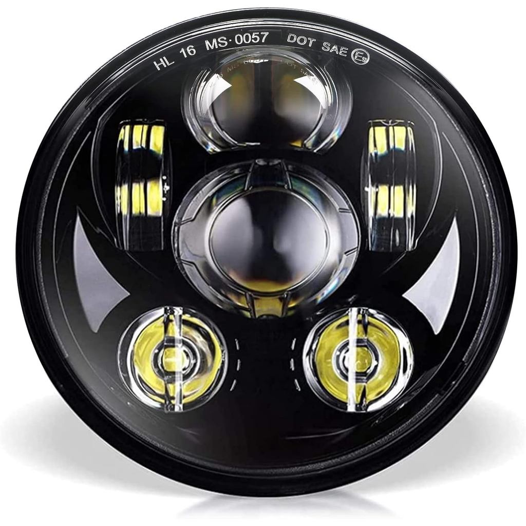 Wisamic 5-3/4 5.75 นิ้ว LED ไฟหน้า - ใช้งานร่วมกับ Harley Davidson Dyna Street Bob Super Wide Glide 