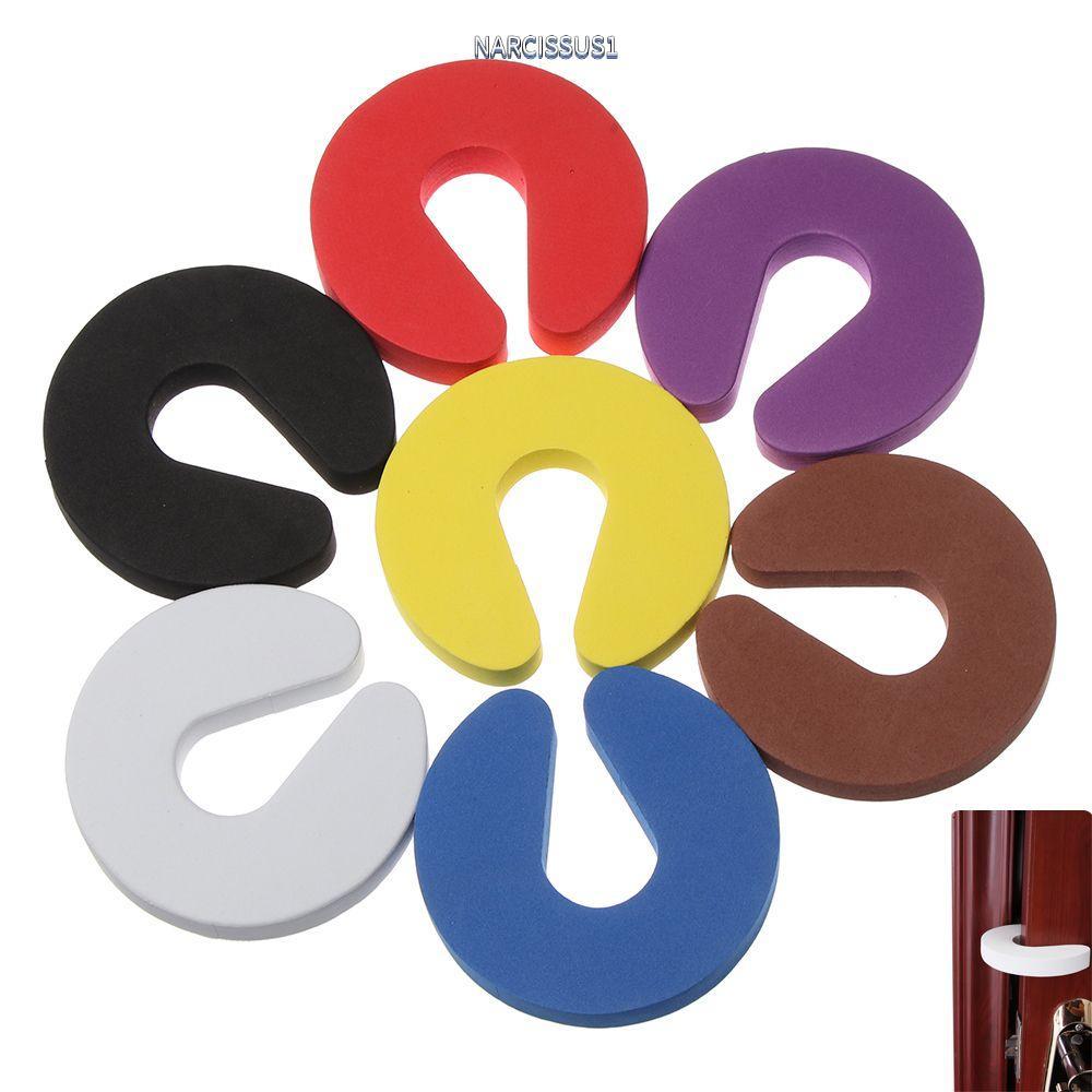 NARCISSUS1Y7KJ 4 ชิ้นกันชนประตู Home Security Soft Finger Protector