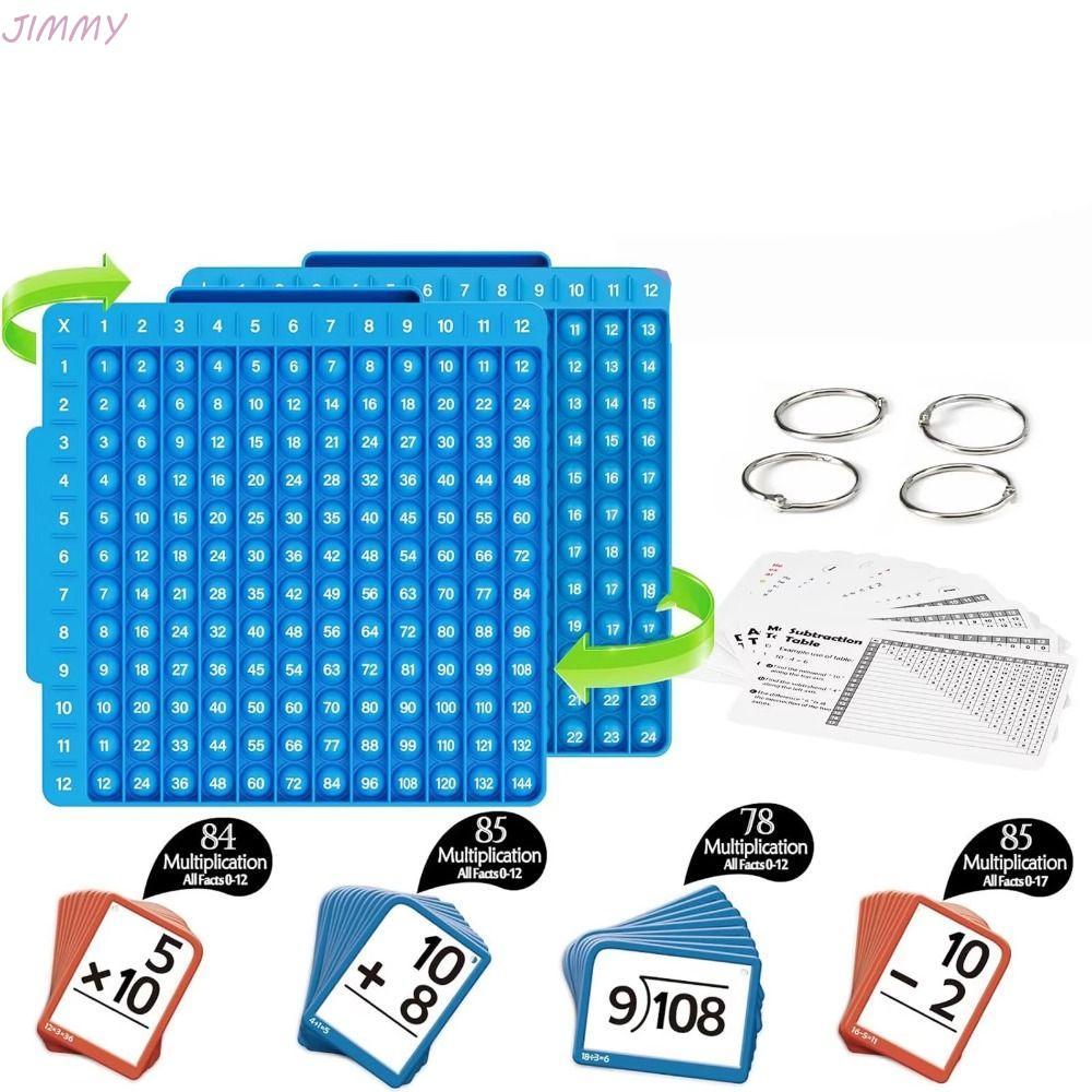 JIMMY Math Board Fidget Toy, Math Manipives IQ Game Multiplication Flash Cards, Travel Games Portabl