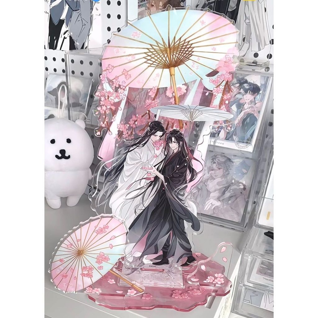 ผู้ก่อตั้ง Diabolism Stand Anime KeyChain ‌Lan Wangji Men Key Chain สําหรับผู้หญิงรูปการ์ตูนอะคริลิคพวงกุญแจจี้ของขวัญ