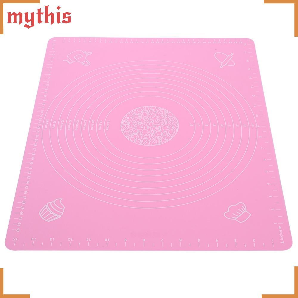 แผ่นรองอบ MYTHIS, เครื่องหมายการวัด Non Stick Non Slip Dough Rolling Mat, ซิลิโคน Pastry Mat F Ondan