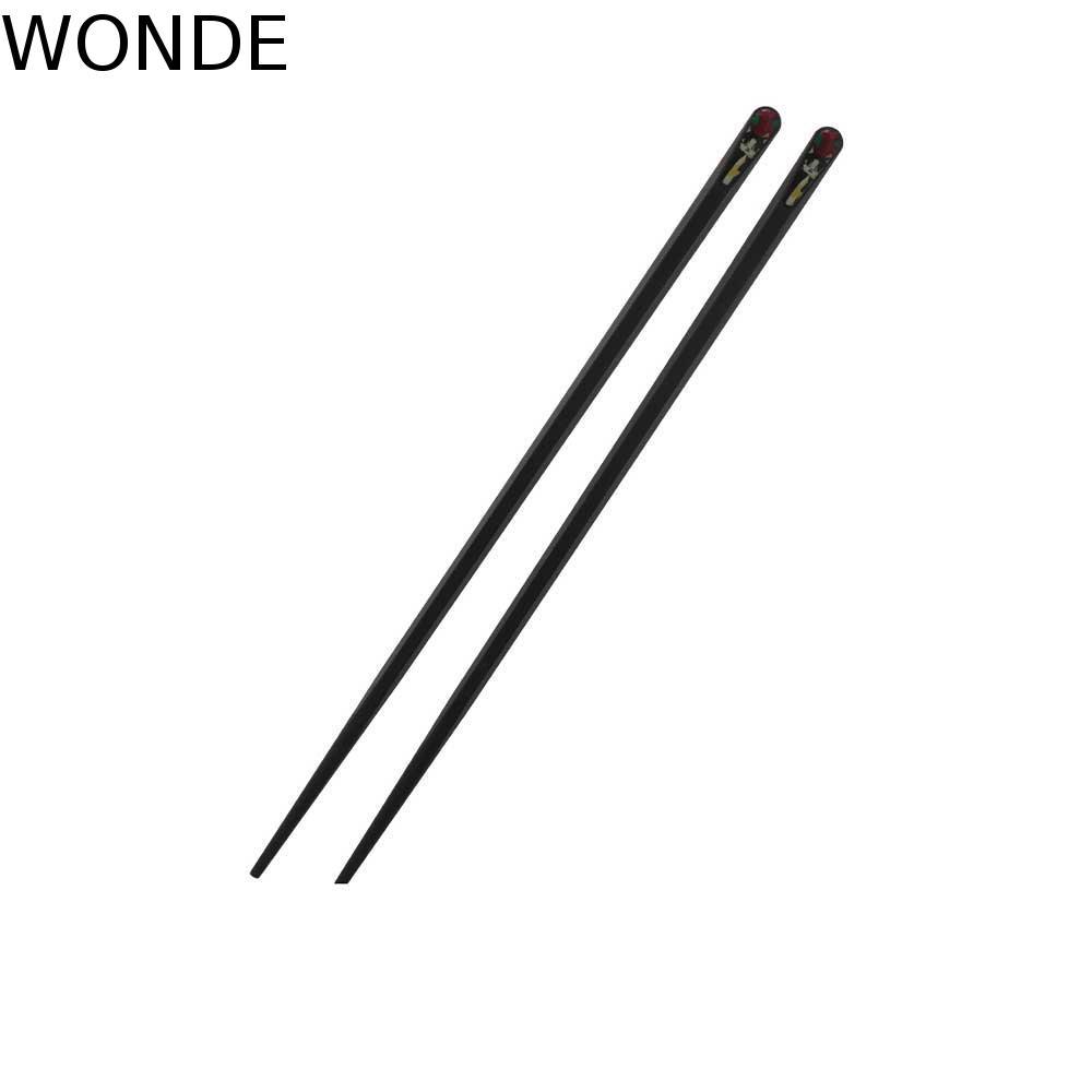 WONDE Tableware ญี่ปุ่น 6 คู่ของขวัญ Pointed Tip Glass Fiber อุปกรณ์ครัวนํากลับมาใช้ใหม่