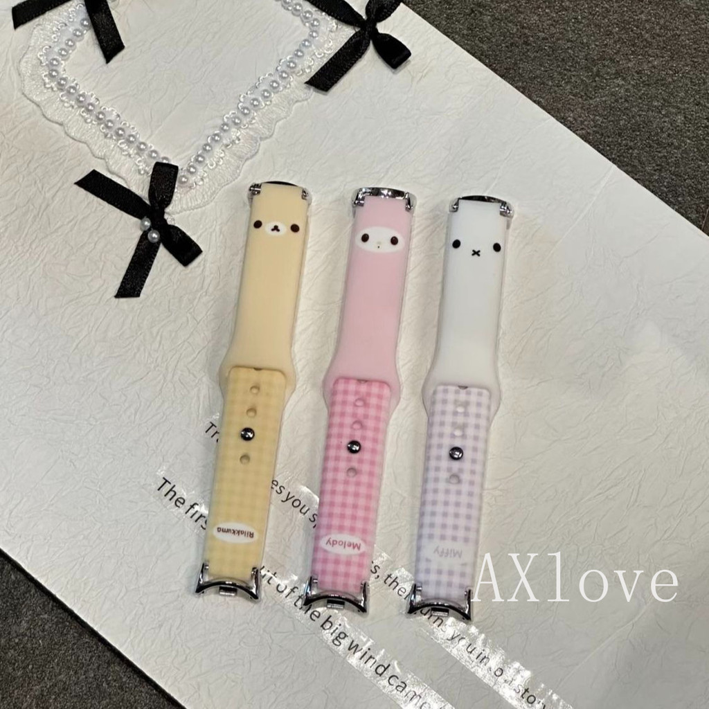 สายซิลิโคนใหม่สําหรับ Xiaomi Mi Band 11 10 9 8 Pro Miband 7 6 5 4 3 สร้อยข้อมือเปลี่ยนสายรัดข้อมือสําหรับ Redmi Watch 6 5 4 Band