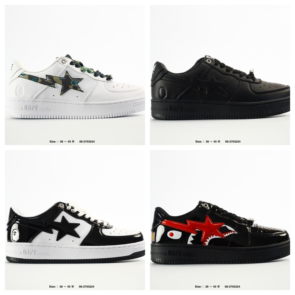 BAPE Bape STA Combo รองเท้าลําลองรองเท้าผ้าใบ Low-Top รองเท้าผ้าใบกันลื่นผู้ชายผู้หญิงสไตล์เดียวกันจ