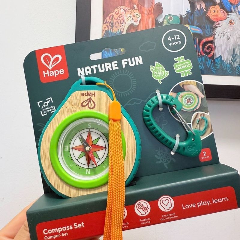 [Hape] Compass & Hook Children Outdoor Discovery Educational Toys Outdoor Compass Baby Toys