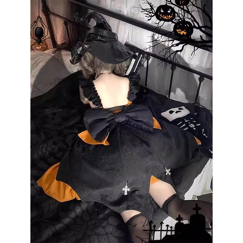 Pumpkin Little Witch Lolita Dress Jsk Dress Lolita Cute Sweet Princess Dress Halloween Uuu8.6