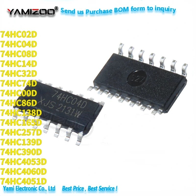 5PCS 74HC14D 74HC14 SN74HC14DR 74HC00D 74HC00 74HC04D 74HC04 74HC08D 74HC08 74HC27D 74HC74D 74HC74D 