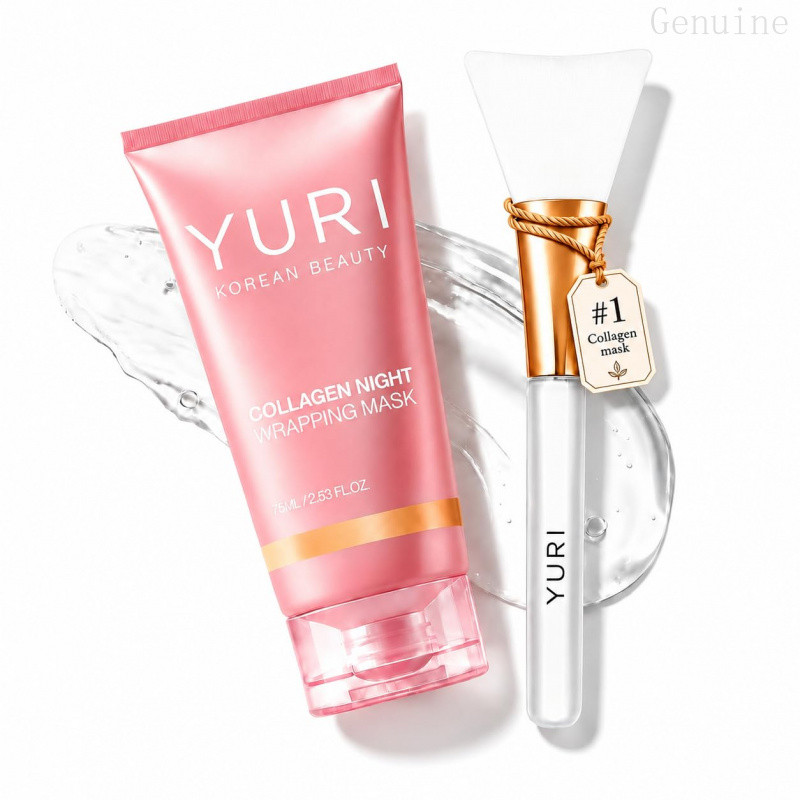 YURI Collagen Night Wrapping Mask – Oernight Peel Off Face Mask for Deep Hydration, Elasticity Suppo