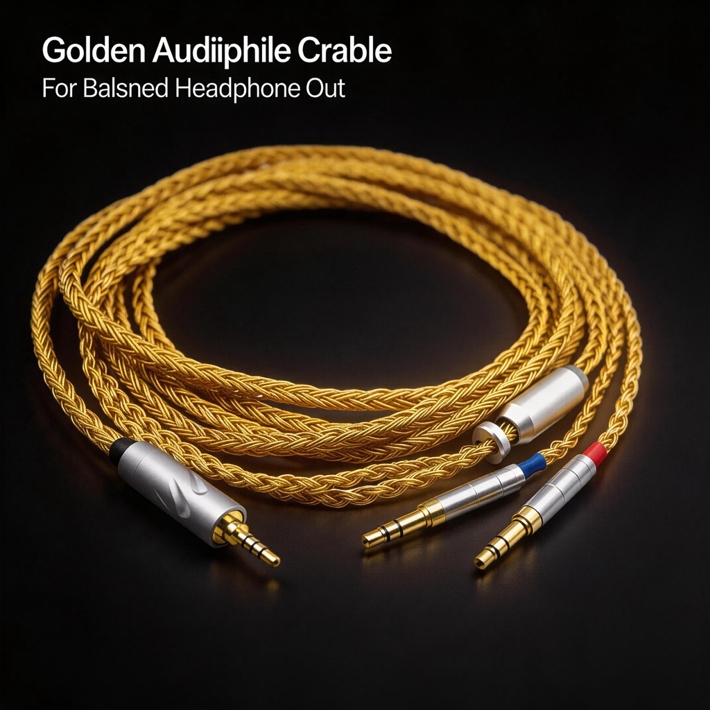 16 Core 24k Gold Plated หูฟัง Balance สําหรับ Denon AH-D600 D7100 Hifiman Sundara Ananda HE1000se HE