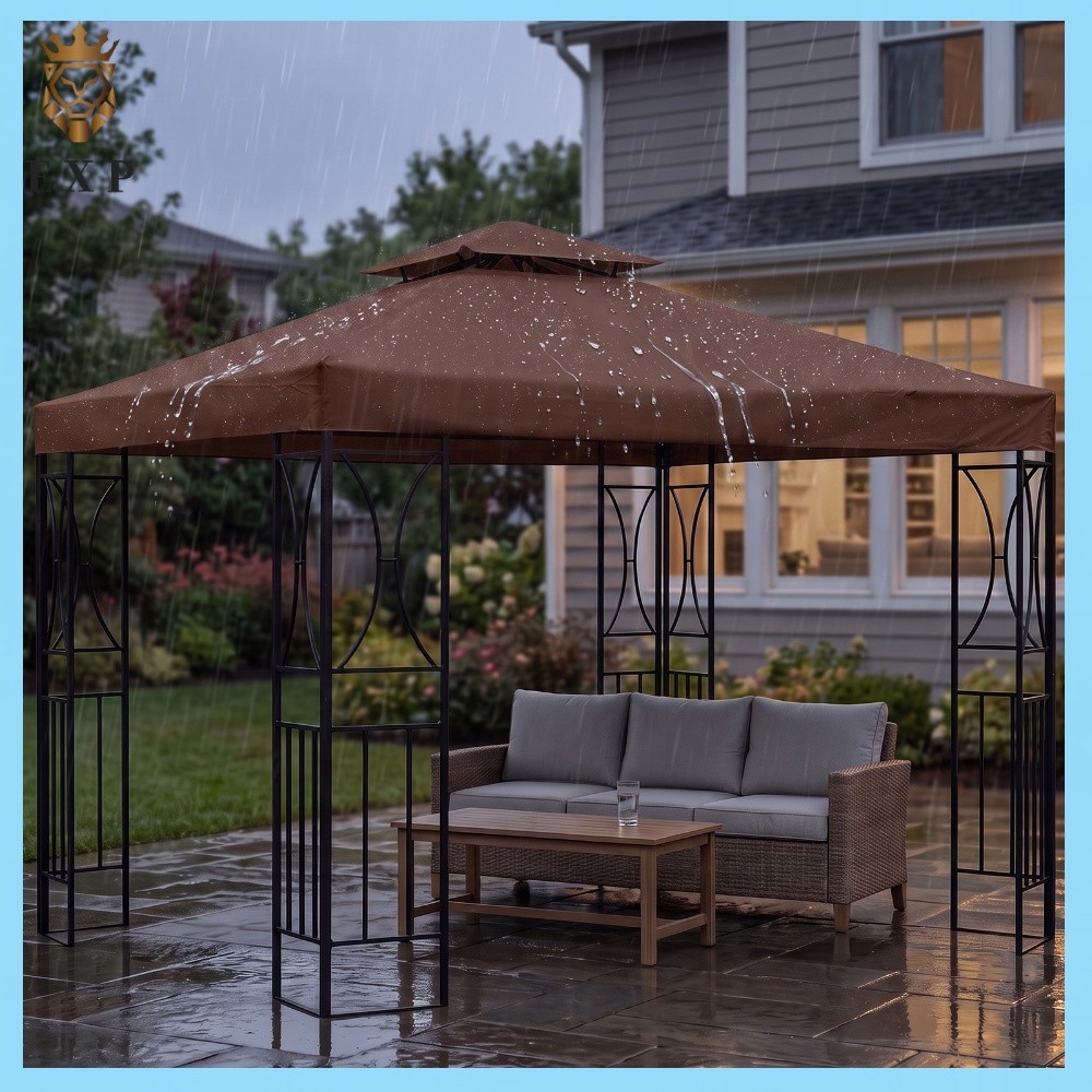 [explosion1.th] กันน้ํา Patio Gazebo Shade Cover Gazebo Shade Canopy Top Replacement 118x118 In