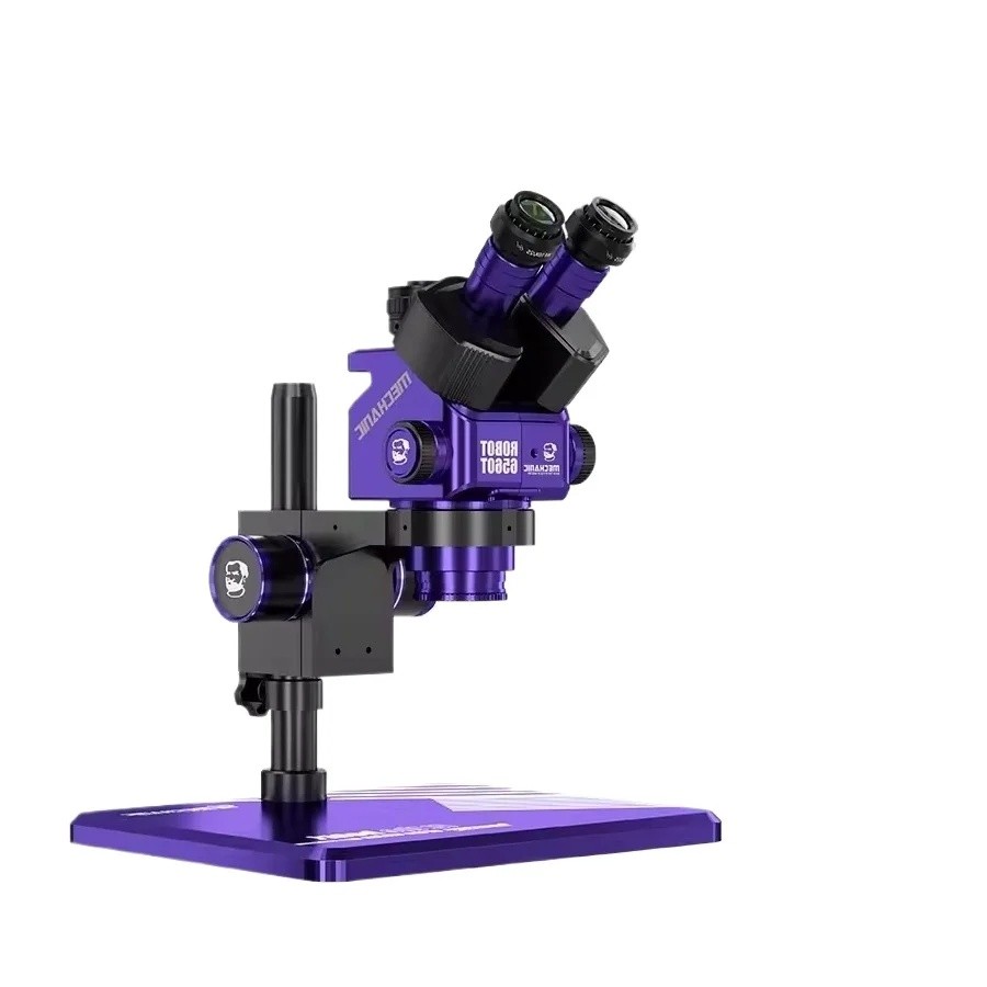 9VT2 สินค้าคงคลังใหม่ MECHANIC ROBOT 6560T-B11 กล้องจุลทรรศน์อุตสาหกรรมสเตอริโอ Trinocular 6.5-60X ซ