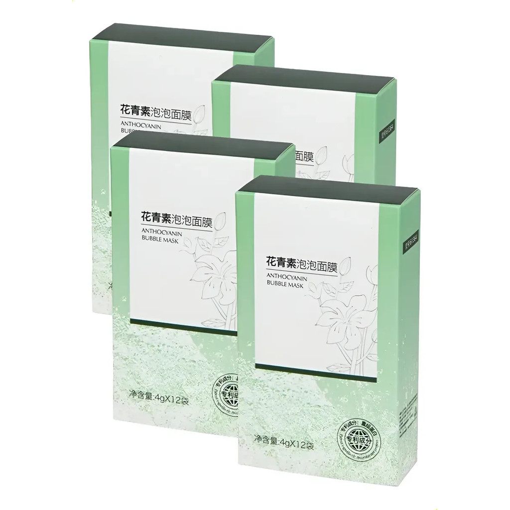 /gehu Bubble Mask 4cha Rich in Anthocyanins 3P2U
