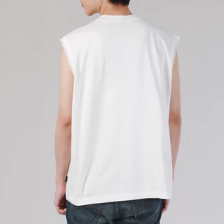 LEE เสื้อยืดแขนกุดผู้ชาย รุ่น LE S425MTANN30 สีขาว