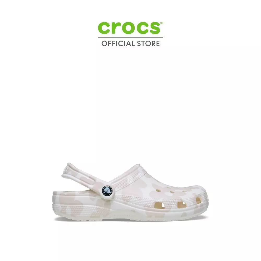 CROCS รองเท้าลำลองผู้ใหญ่ CLASSIC POP PETALS CLOG - CHALK/MULTI