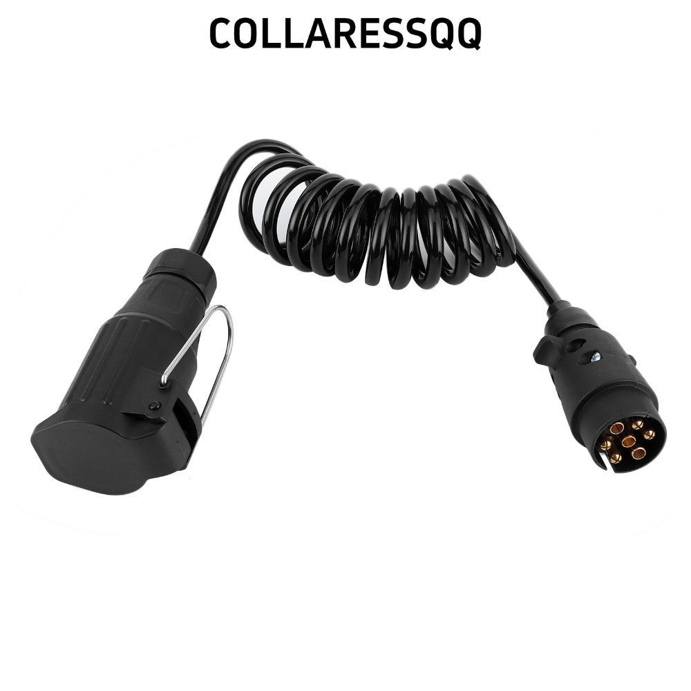 COLLATRESSQQ Trailer สายไฟอะแดปเตอร์, 7 Pin to 13 Pin ABS Weatherproof Trailer สายไฟ, Coiled Spring 