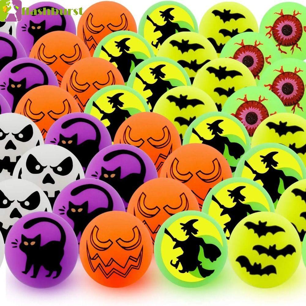 FLASHBURST 10 ชิ้น/เซ็ตฮาโลวีน Bouncy Balls, ยืด Eyeballs น่ากลัว Bouncy Eyeball, คอสเพลย์ Prop สนุก