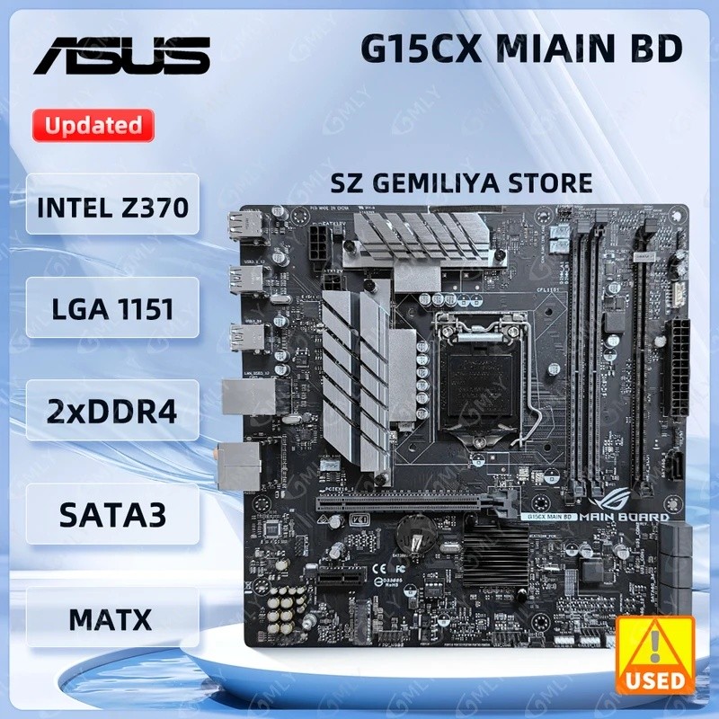 ASUS Z370 เมนบอร์ดสําหรับเล่นเกม LGA 1151 DDR4 XMP 2.0 ROG STRIX G15CX MAIN BD M.2 รองรับ i5-8400 i7