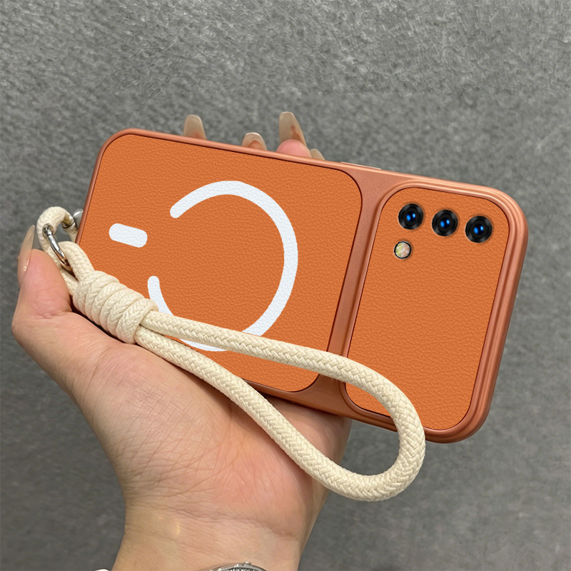 เคสสําหรับ OPPO A74 a95 f19s F19 RENO 6 LITE 4G หนังเนื้อกันกระแทกเคสโทรศัพท์แม่เหล็กพร้อมเชือกเส้นเ