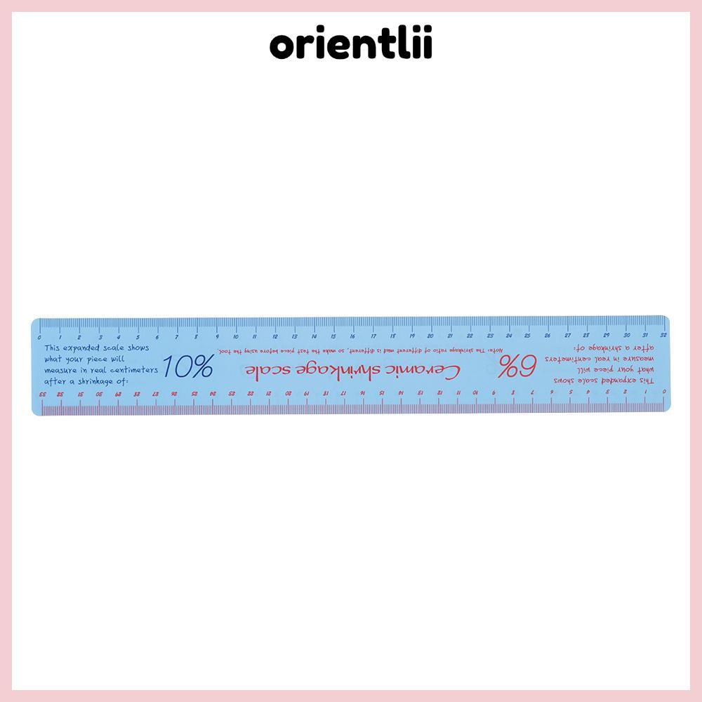 ORIENTLEE เซรามิค Shrinkage Scale ไม้บรรทัด, 37*5.5 ซม.Sky-blue เซรามิคไม้บรรทัดวัด, ไม้บรรทัดมาตรฐา