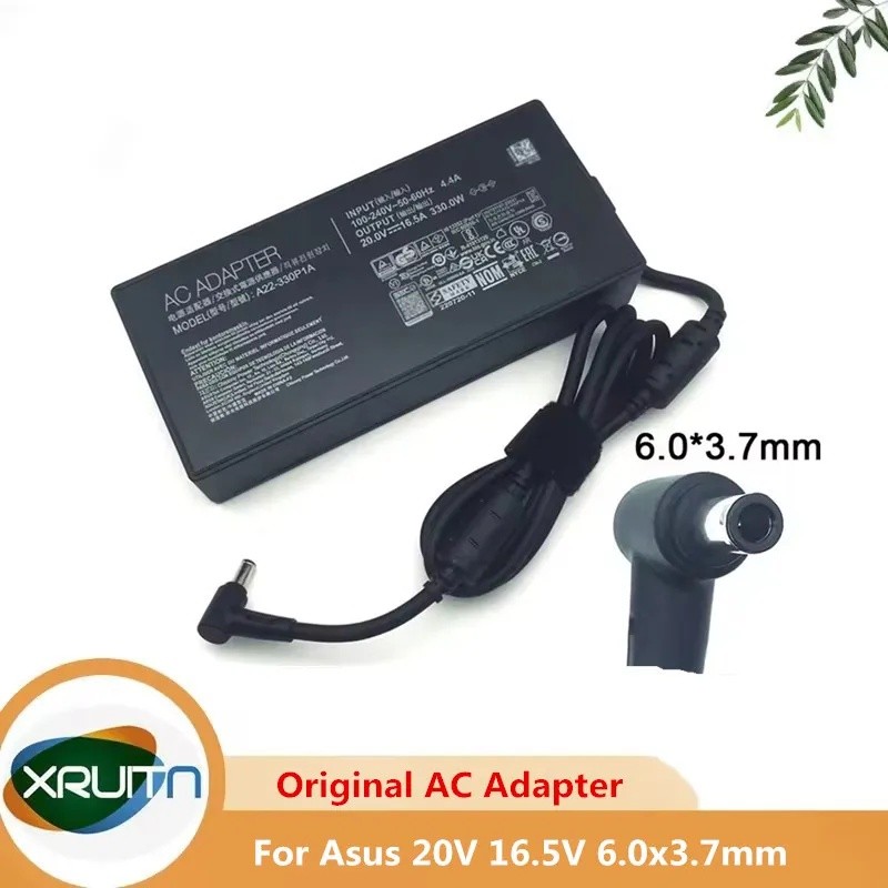 100% Original AC Adapter Charger สําหรับ ASUS 20V 16.5A 330W 6.0x3.7 มม.A22-330P1A A21-330P1A ADP-33