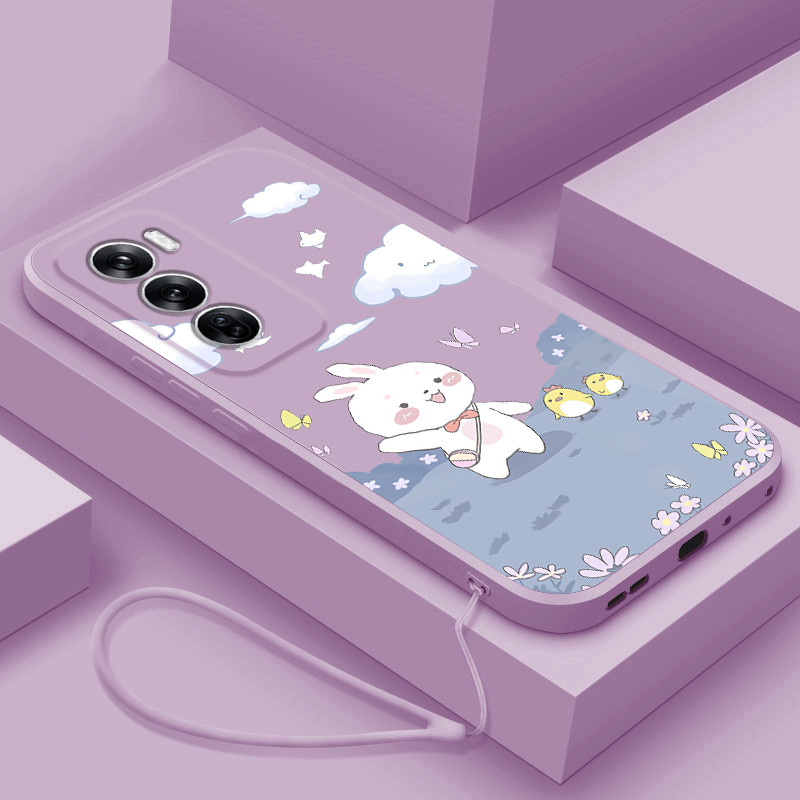 เหมาะสําหรับเคสโทรศัพท์ opporeno12 สไตล์ใหม่ Reno12pro ซิลิโคนเหลวบางเฉียบเคสนุ่ม 0pp0 เลนส์ผู้หญิงร